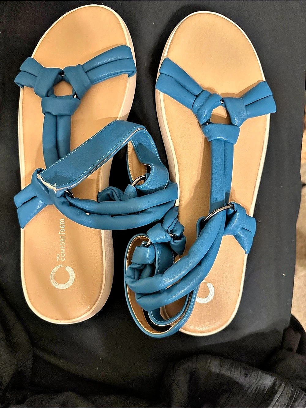 True Comfort strappy sandal Strappy Sandals in Blue US 12